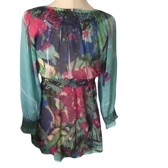 Mushkaby Sienna Rose sheer tunic - Picture 2 of 2